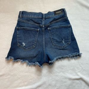 Dark Wash Mom Shorts